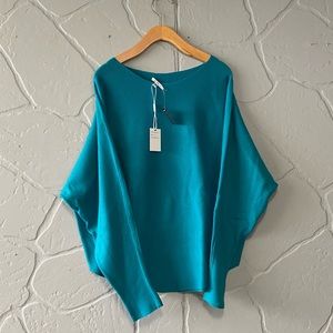 Blue Boat Neck Sweater NWT
